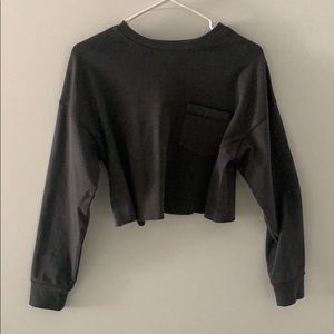 Gray Cropped Long Sleeve